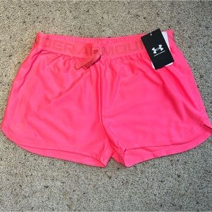 NEW Under Armour Girls Playup Solid Short - Pink